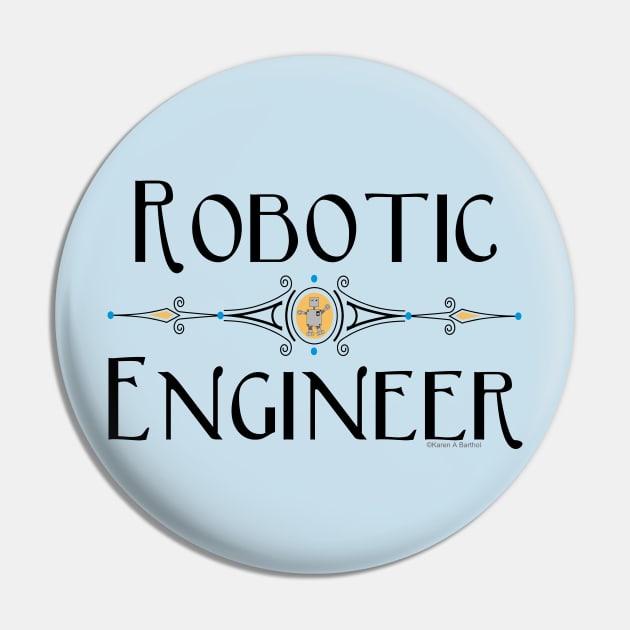 Robotic Engineer Decorative Line Pin by Barthol Graphics