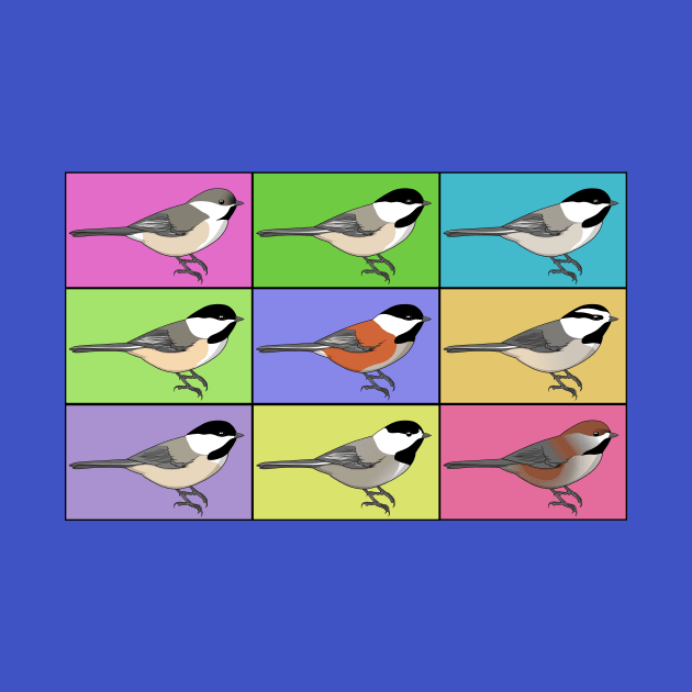 Warhol Birds - Chickadee by Feathered Focus