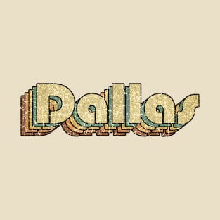 Dallas // Vintage Rainbow Typography Style // 70s T-Shirt