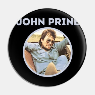 john prine || bright blue Pin