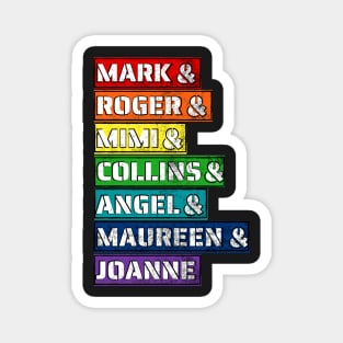 RENT Characters Names List - Rent Musical Magnet