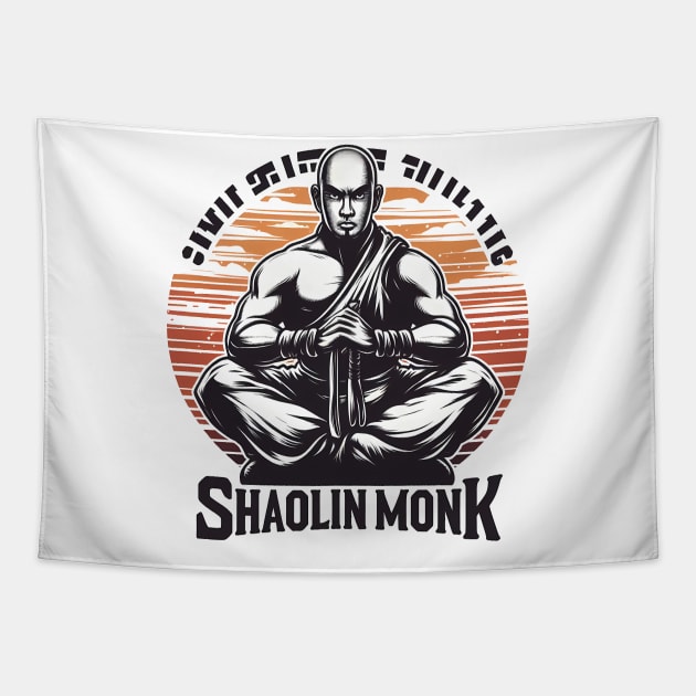 Shaolin Monk Tapestry by TaevasDesign