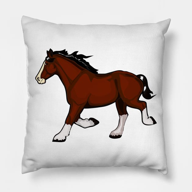 Trotting Horse Pillow by Shyflyer