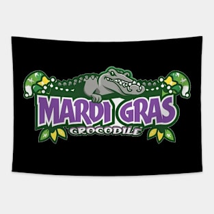 Show Your Wild Side with This Crocodile Mardi Gras Design Tapestry