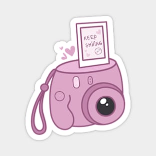 Pink retro camera Magnet