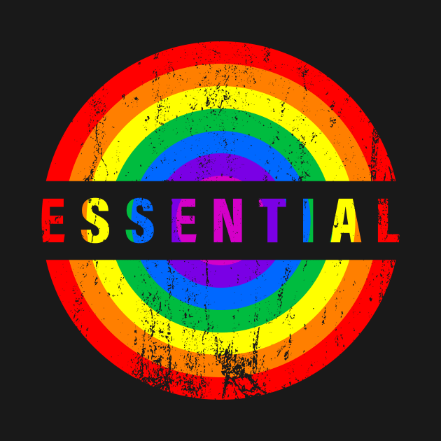 Essential Employee Rainbow Emblem by NeonSunset