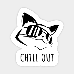 Chill out, casual cat with sunglasses Magnet