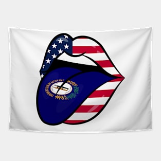 Kentucky American Flag Mouth Tapestry