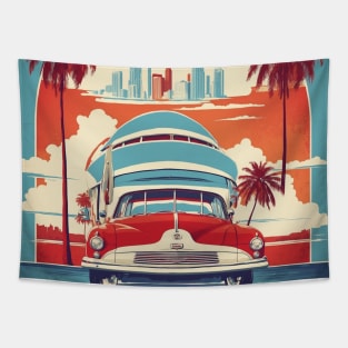 Miami United States of America Tourism Vintage Poster Tapestry