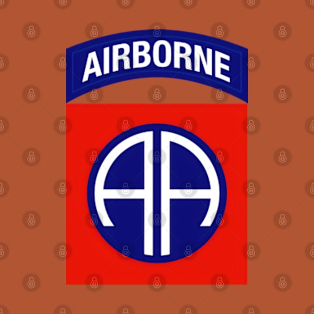 82d Airborne Patch Insignia - Full Chest by Desert Owl Designs