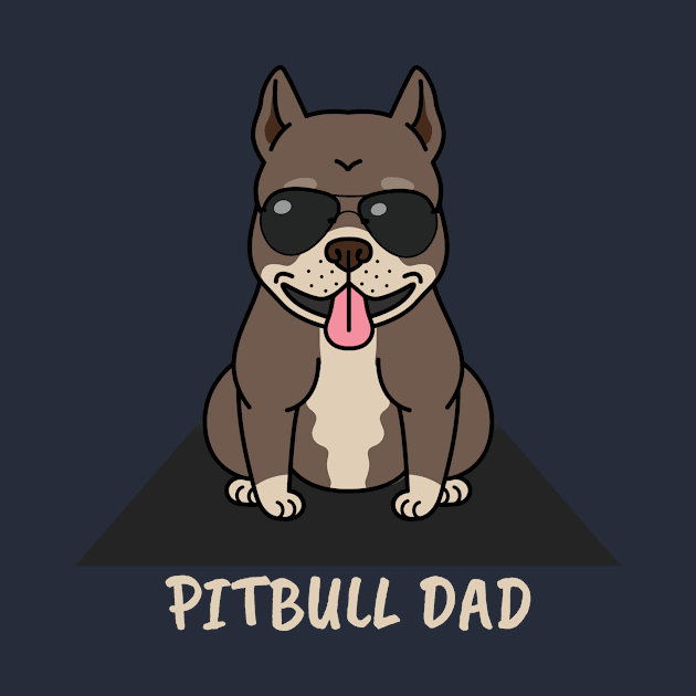 Cute Pitbull Dad Dog by DUCO