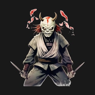 Blades of the Oni: The Demon Samurai's Deadly Dance T-Shirt