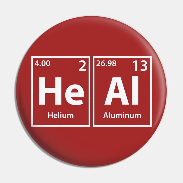 Heal (He-Al) Periodic Elements Spelling Pin by cerebrands