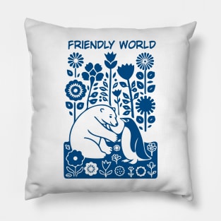 Friendly world Pillow