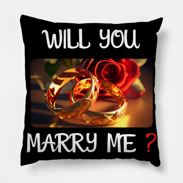 Will You Marry Me? 3 Marriage Proposal Pillow by PD-Store