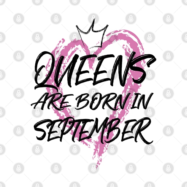 Queens are born in September by V-shirt