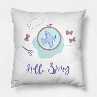 Dove of peace embroidery Pillow