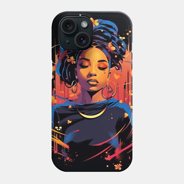 black woman Phone Case by Lilbangdesigns