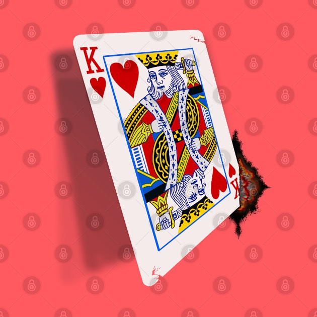 Stabbed King of Hearts Card by Markyartshop