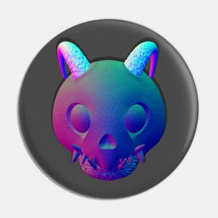 Cyberpunk skull 3D Pin