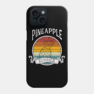 Vintage Distressed Pineapple Retro Summer Vacation Phone Case