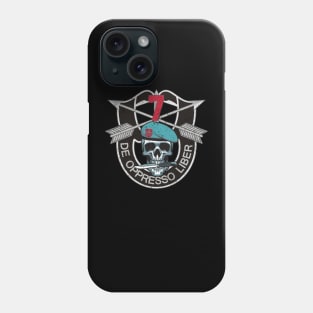 Proud US Army 7th Special Forces Group Skull De Oppresso Liber SFG - Gift for Veterans Day 4th of July or Patriotic Memorial Day Phone Case