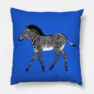 Zebra foal - ink illustration Pillow