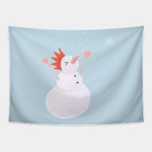 Cheery Snowman Celebration Tapestry