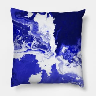 Blue Marble Stone Agate Geode Pillow