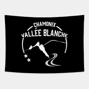 Chamonix Aiguille du Midi white Tapestry