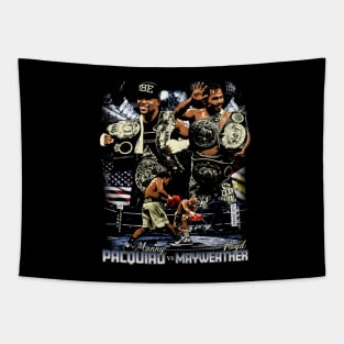 Floyd Mayweather Vs. Manny Pacquiao Vintage Tapestry