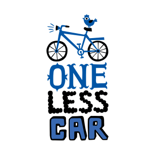 One Less Car blue T-Shirt