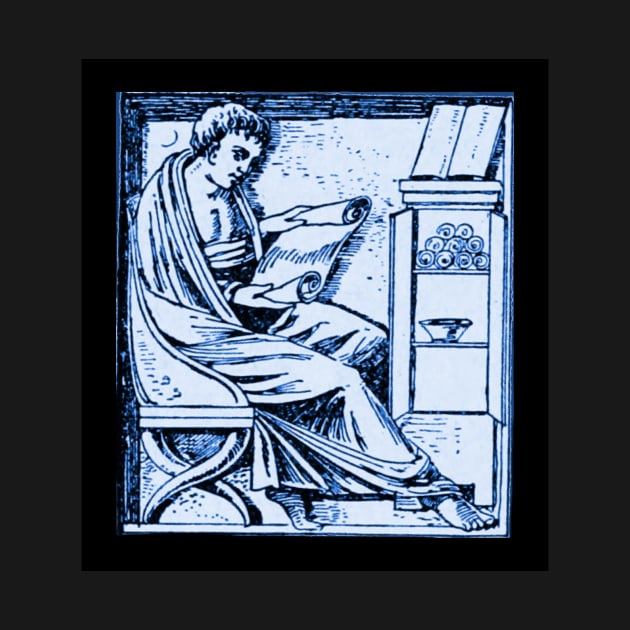 The Roman Reader Woodcut From a Sarcophagus of a Greek Physician by WillowNox7