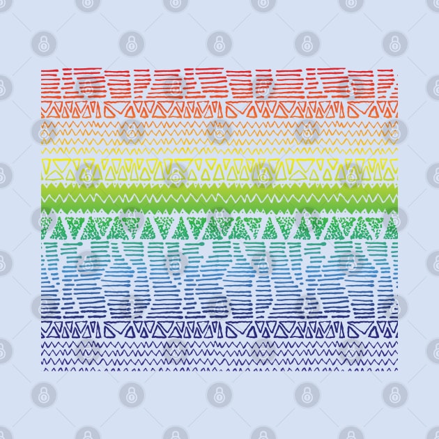 Rainbow Pride Hand Drawn Scribble Shapes Pattern by goodwordsco