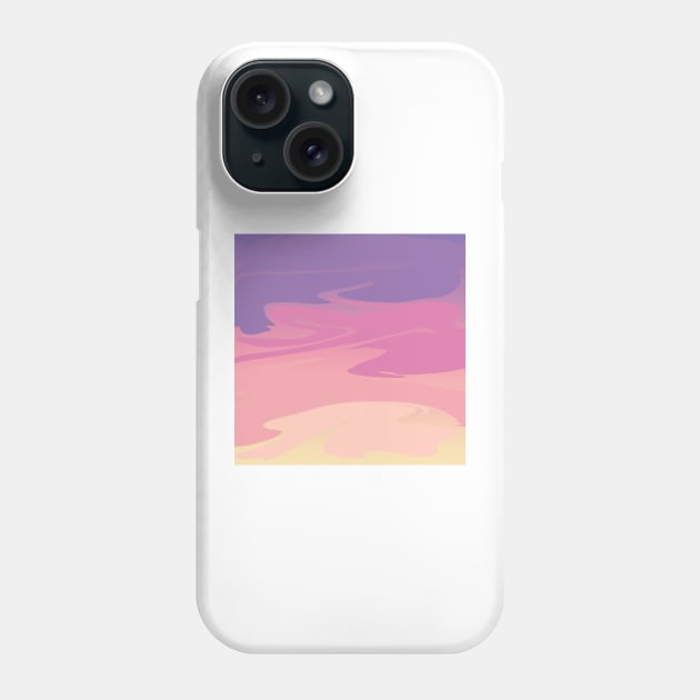 pastel desert sunset fluid art Phone Case by LisaCasineau