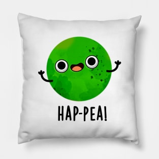 Hap-pea Cute Happy Pea Pun Pillow