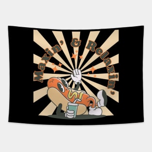 Maxin' & Relaxin' Hotdog! Tapestry