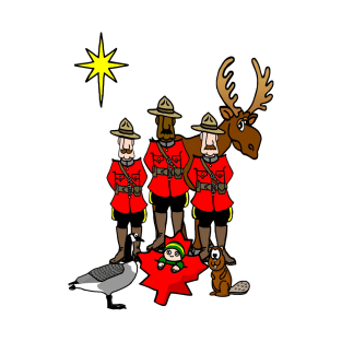 Canadian Christmas Nativity Scene T-Shirt