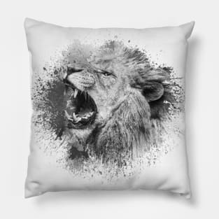 Angry Lion Head Pillow