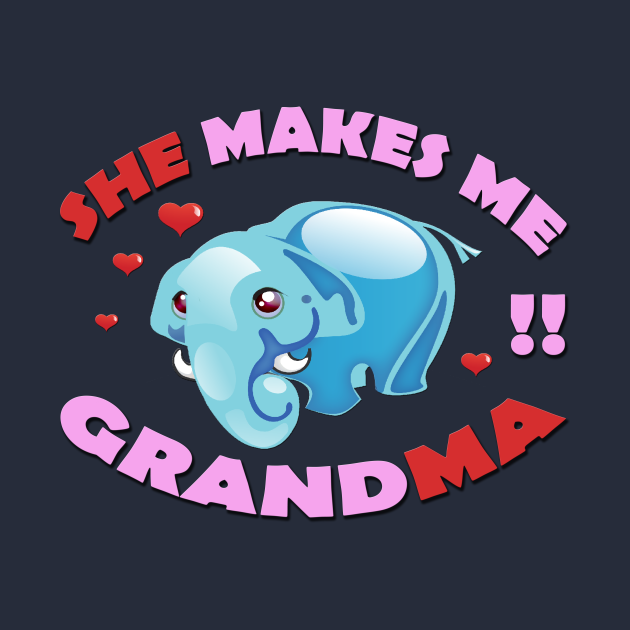 Disover Funny Grandma Elephant Baby Mothers Day T-Shirt - Kids - T-Shirt