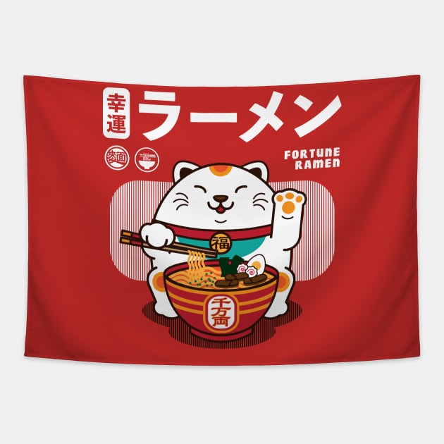 Fortune Ramen Tapestry by StevenToang