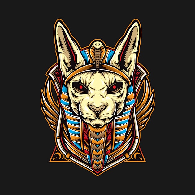 Cat Anubis by InksyndromeArtwork