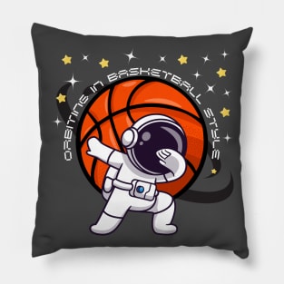 Funny Basketball Dabbing Astronaut Art Design Pillow