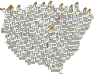 Maze & Labyrinth made from 3d Cubes Magnet