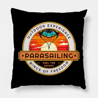 Outdoor Experience Parasailing Design Pillow