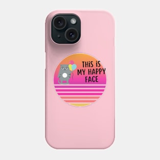 Cute cat happy face Phone Case