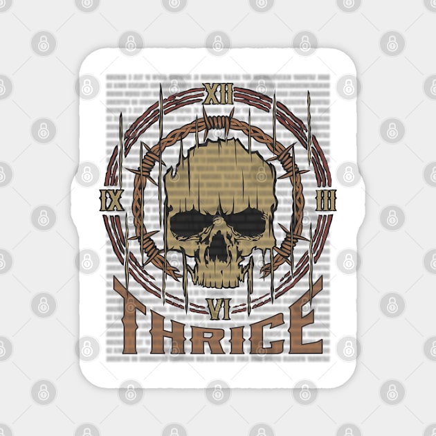 Thrice Vintage Skull Magnet by darksaturday