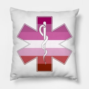 Star of Life Lesbian Pride Pillow