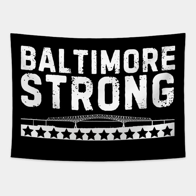 Baltimore Strong Maryland Bridge Tapestry by TreSiameseTee