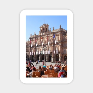 Plaza Mayor with City Hall in evening light, Salamanca, Spain Magnet